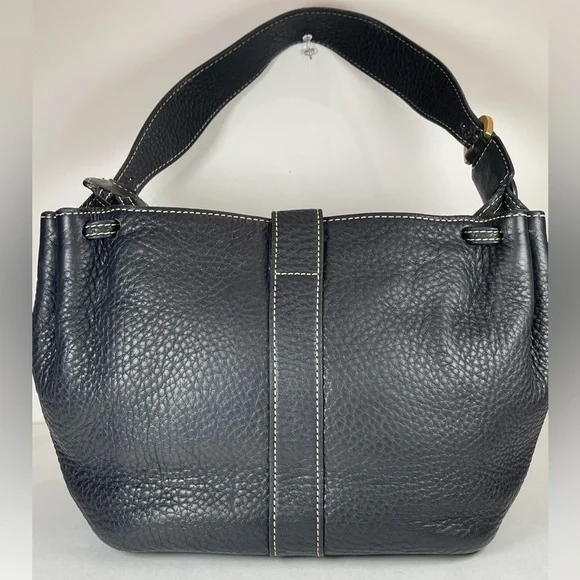 Dooney & Bourke Marchesa black pebbled leather medium gathered bag - Picture 9 of 15